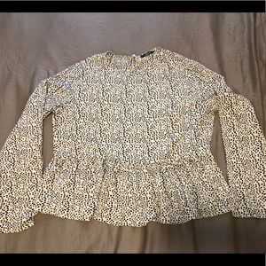 Pleaded Long Sleeve Blouse